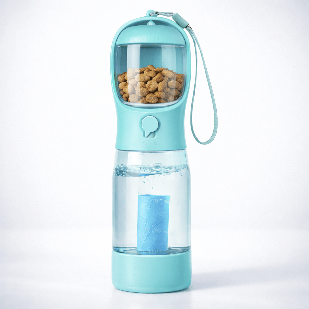 3 - in - 1 Portable Pet Water & Food Bottle - Gadget flow