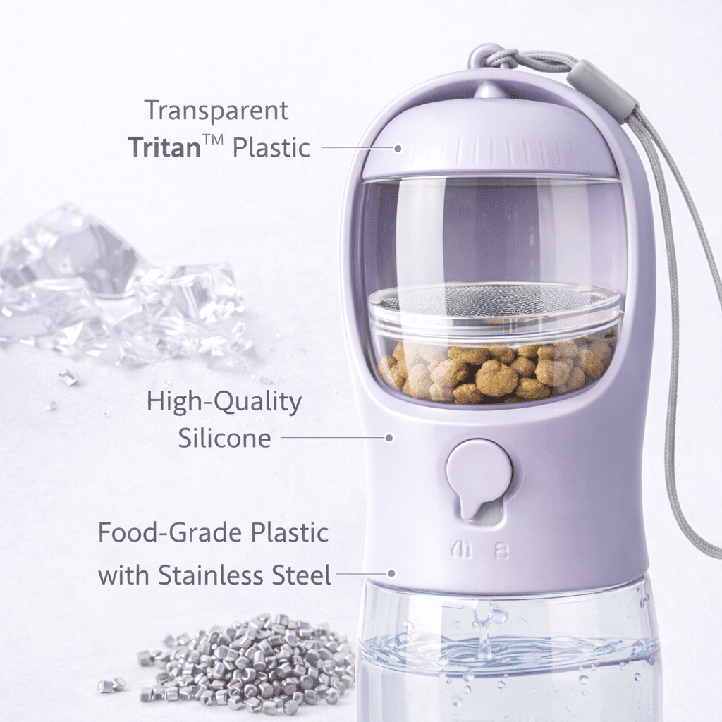 3 - in - 1 Portable Pet Water & Food Bottle - Gadget flow
