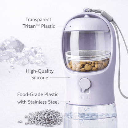 3 - in - 1 Portable Pet Water & Food Bottle - Gadget flow