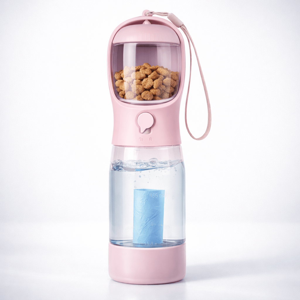 3 - in - 1 Portable Pet Water & Food Bottle - Gadget flow