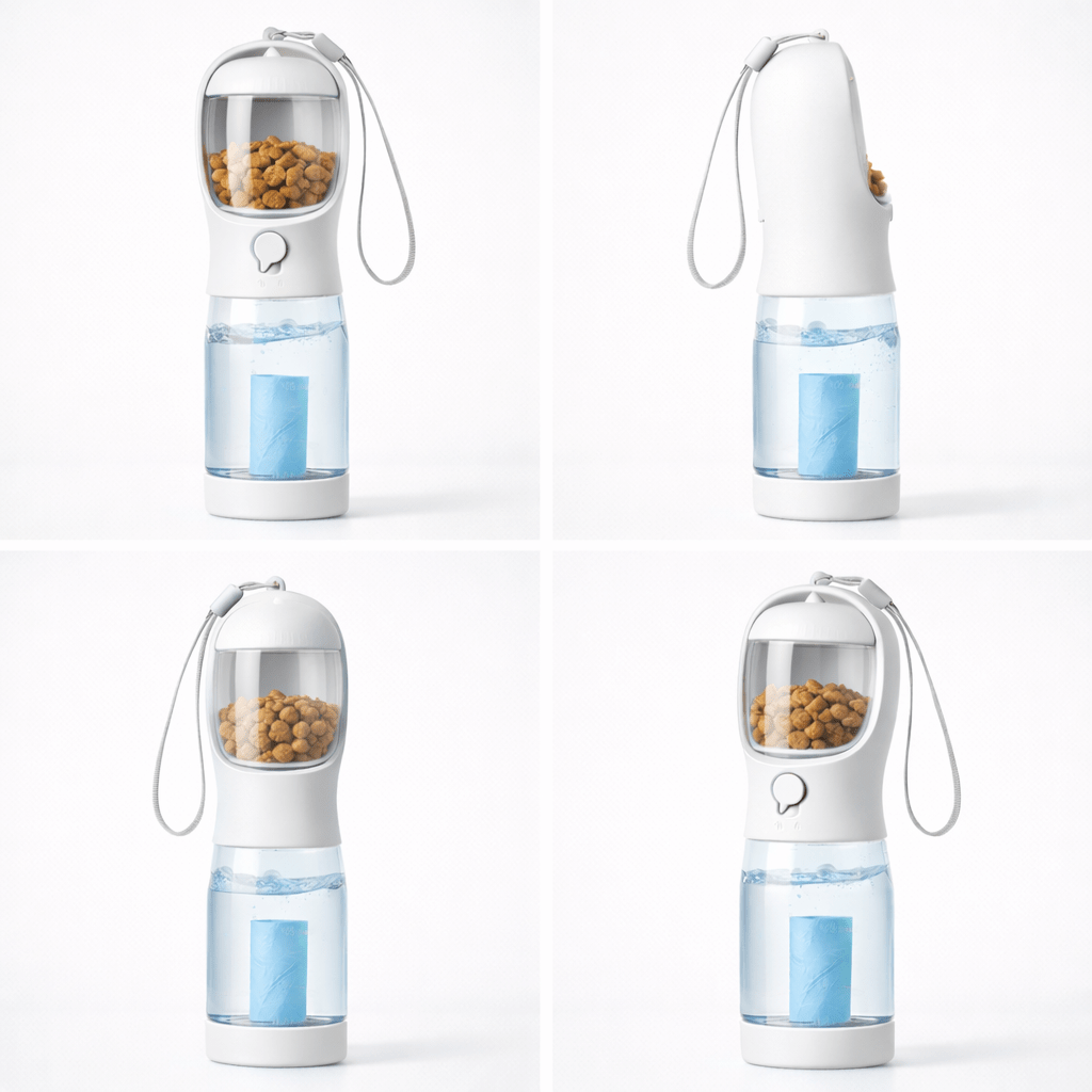 3 - in - 1 Portable Pet Water & Food Bottle - Gadget flow