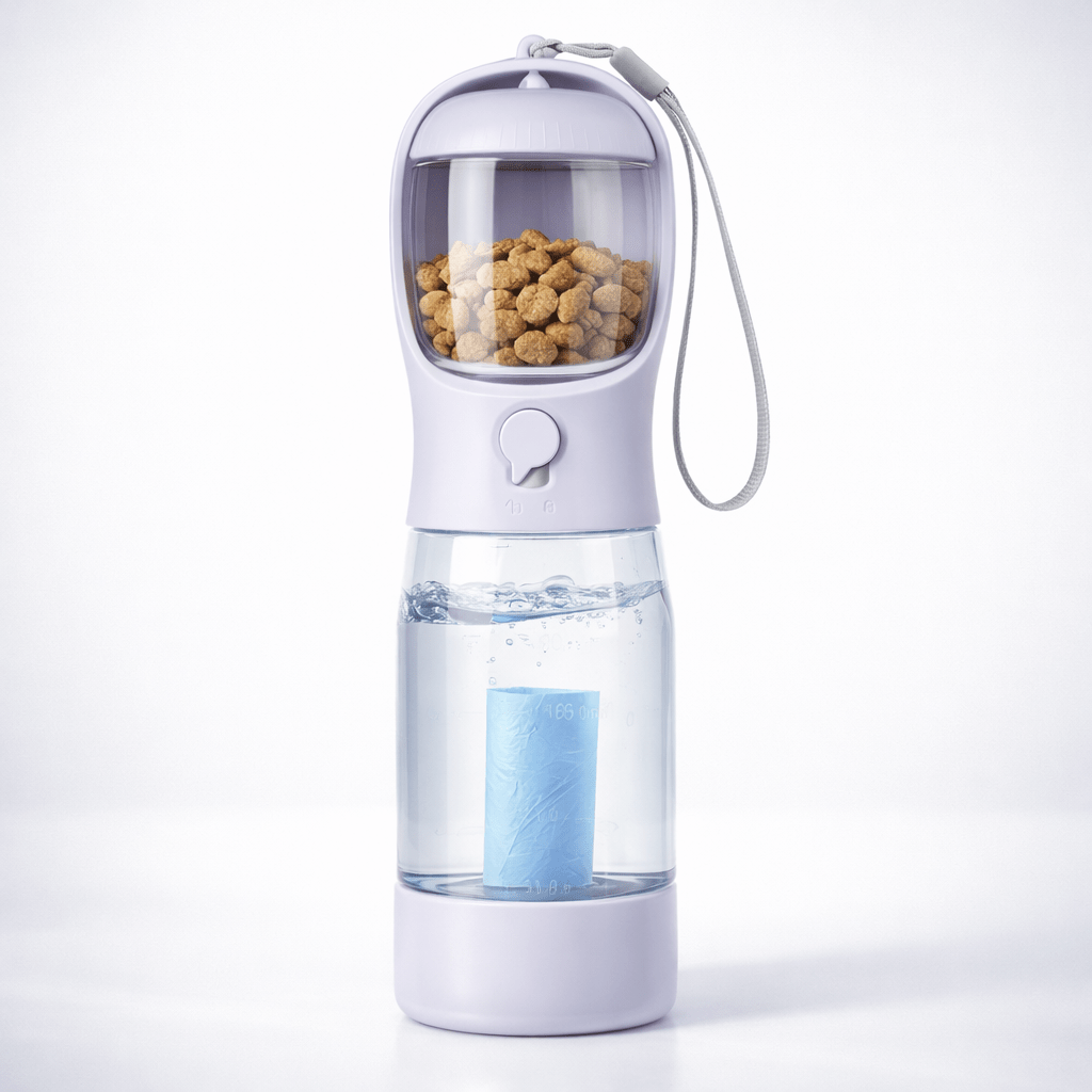 3 - in - 1 Portable Pet Water & Food Bottle - Gadget flow